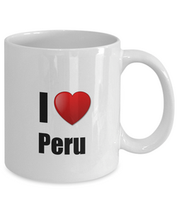 Peru Mug I Love Funny Gift Idea For Country Lover Pride Novelty Gag Coffee Tea Cup-Coffee Mug