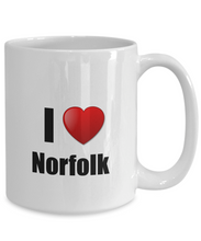 Load image into Gallery viewer, Norfolk Mug I Love City Lover Pride Funny Gift Idea for Novelty Gag Coffee Tea Cup-Coffee Mug