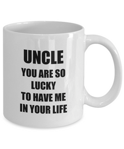 Lucky Uncle Mug Funny Gift Idea for Novelty Gag Coffee Tea Cup-Coffee Mug