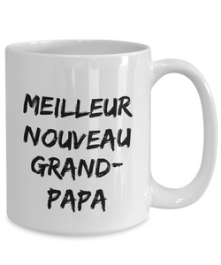 New Grandpa Mug In French Cadeau Pour Nouveau Grand-Papa Funny Gift Idea for Novelty Gag Coffee Tea Cup-[style]