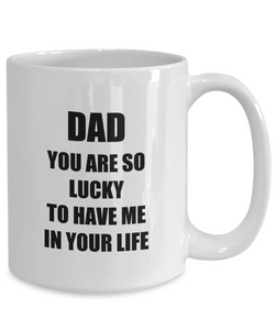 Lucky Dad Mug Funny Gift Idea for Novelty Gag Coffee Tea Cup-Coffee Mug