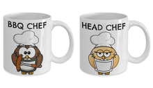 Load image into Gallery viewer, Funny BBQ CHEF, Head CHEF Mug Owl Lover mug for Couple-Coffee Mug
