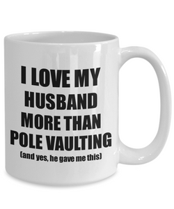 Pole Vaulting Wife Mug Funny Valentine Gift Idea For My Spouse Lover From Husband Coffee Tea Cup-Coffee Mug