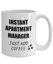 Load image into Gallery viewer, Apartment Manager Mug Instant Just Add Coffee Funny Gift Idea for Corworker Present Workplace Joke Office Tea Cup-Coffee Mug
