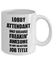 Load image into Gallery viewer, Lobby Attendant Mug Freaking Awesome Funny Gift Idea for Coworker Employee Office Gag Job Title Joke Coffee Tea Cup-Coffee Mug