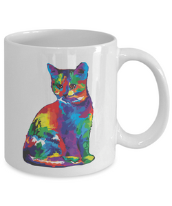 3d Lightning Cat Rainbow Mug Funny Gift Idea for Novelty Gag Coffee Tea Cup-[style]