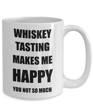 Load image into Gallery viewer, Whiskey Tasting Mug Lover Fan Funny Gift Idea Hobby Novelty Gag Coffee Tea Cup Makes Me Happy-Coffee Mug