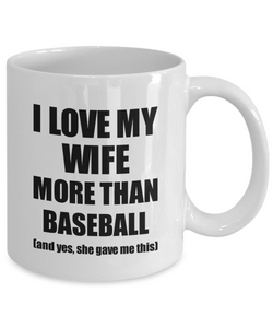 Baseball Husband Mug Funny Valentine Gift Idea For My Hubby Lover From Wife Coffee Tea Cup-Coffee Mug
