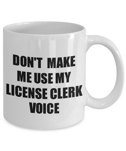 License Clerk Mug Coworker Gift Idea Funny Gag For Job Coffee Tea Cup Voice-Coffee Mug