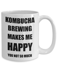 Load image into Gallery viewer, Kombucha Brewing Mug Lover Fan Funny Gift Idea Hobby Novelty Gag Coffee Tea Cup Makes Me Happy-Coffee Mug