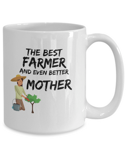 Farmer Mom Mug Best Mother Funny Gift for Mama Novelty Gag Coffee Tea Cup-Coffee Mug