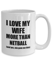 Load image into Gallery viewer, Netball Husband Mug Funny Valentine Gift Idea For My Hubby Lover From Wife Coffee Tea Cup-Coffee Mug