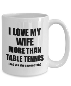 Table Tennis Husband Mug Funny Valentine Gift Idea For My Hubby Lover From Wife Coffee Tea Cup-Coffee Mug