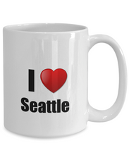 Load image into Gallery viewer, Seattle Mug I Love City Lover Pride Funny Gift Idea for Novelty Gag Coffee Tea Cup-Coffee Mug