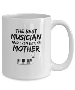 Pianist Mom Mug Best Musician Mother Funny Gift for Mama Novelty Gag Coffee Tea Cup-Coffee Mug