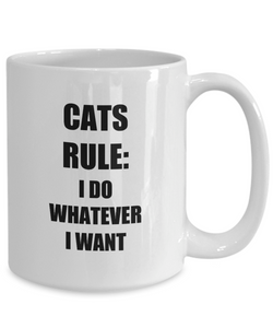 Cats Rule Mug Funny Gift Idea for Novelty Gag Coffee Tea Cup-[style]