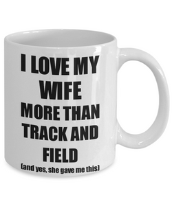 Track And Field Husband Mug Funny Valentine Gift Idea For My Hubby Lover From Wife Coffee Tea Cup-Coffee Mug