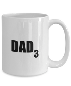 Dad X3 Mug Funny Gift Idea for Novelty Gag Coffee Tea Cup-Coffee Mug