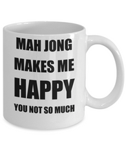 Load image into Gallery viewer, Mah Jong Mug Lover Fan Funny Gift Idea Hobby Novelty Gag Coffee Tea Cup Makes Me Happy-Coffee Mug