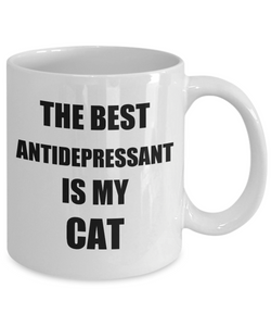 Cat Antidepressant Mug Funny Gift Idea for Novelty Gag Coffee Tea Cup-[style]