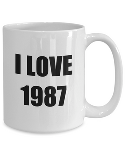 I Love 1987 Mugs Funny Gift Idea Novelty Gag Coffee Tea Cup-Coffee Mug