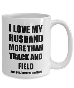 Track And Field Wife Mug Funny Valentine Gift Idea For My Spouse Lover From Husband Coffee Tea Cup-Coffee Mug