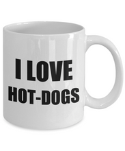 Load image into Gallery viewer, I Love Hotdogs Mug Funny Gift Idea Novelty Gag Coffee Tea Cup-Coffee Mug