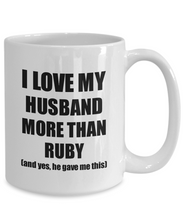 Load image into Gallery viewer, Ruby Wife Mug Funny Valentine Gift Idea For My Spouse Lover From Husband Coffee Tea Cup-Coffee Mug