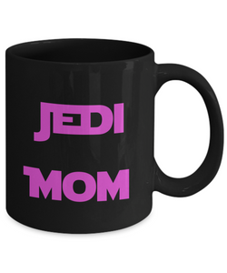 Jedi mom black mug pink-Coffee Mug