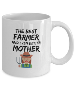 Funny Farmer Mom Mug Best Mother Coffee Cup-Coffee Mug