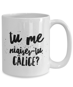 Tu Me Niaises-tu Calice Mug Quebec Swear In French Expression Funny Gift Idea for Novelty Gag Coffee Tea Cup-Coffee Mug
