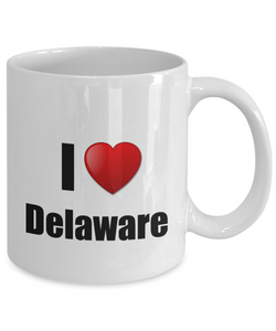 Delaware Mug I Love State Lover Pride Funny Gift Idea for Novelty Gag Coffee Tea Cup-Coffee Mug