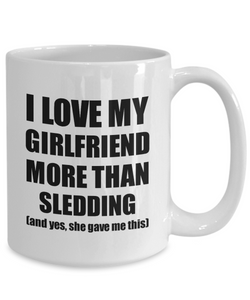 Sledding Boyfriend Mug Funny Valentine Gift Idea For My Bf Lover From Girlfriend Coffee Tea Cup-Coffee Mug
