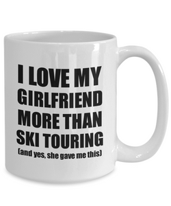 Ski Touring Boyfriend Mug Funny Valentine Gift Idea For My Bf Lover From Girlfriend Coffee Tea Cup-Coffee Mug