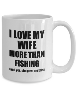 Fishing Husband Mug Funny Valentine Gift Idea For My Hubby Lover From Wife Coffee Tea Cup-Coffee Mug