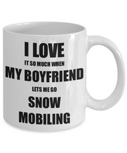 Load image into Gallery viewer, Snow Mobiling Mug Funny Gift Idea For Girlfriend I Love It When My Boyfriend Lets Me Novelty Gag Sport Lover Joke Coffee Tea Cup-Coffee Mug