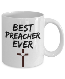 Preacher Mug Preach Best Ever Funny Gift for Coworkers Novelty Gag Coffee Tea Cup-Coffee Mug