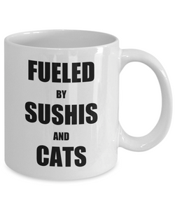Cat Sushi Mug Funny Gift Idea for Novelty Gag Coffee Tea Cup-Coffee Mug