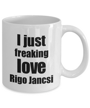 Load image into Gallery viewer, Rigo Jancsi Lover Mug I Just Freaking Love Funny Gift Idea For Foodie Coffee Tea Cup-Coffee Mug