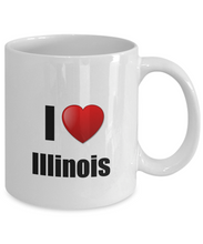 Load image into Gallery viewer, Illinois Mug I Love State Lover Pride Funny Gift Idea for Novelty Gag Coffee Tea Cup-Coffee Mug