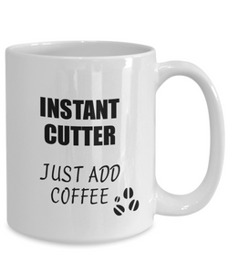 Cutter Mug Instant Just Add Coffee Funny Gift Idea for Coworker Present Workplace Joke Office Tea Cup-Coffee Mug