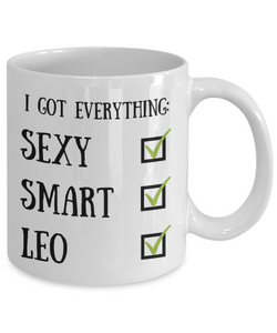 Leo Astrology Mug Lion Astrological Sign Sexy Smart Funny Gift for Humor Novelty Ceramic Tea Cup-Coffee Mug