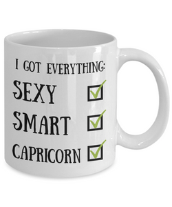 Capricorn Astrology Mug Astrological Sign Sexy Smart Funny Gift for Humor Novelty Ceramic Tea Cup-Coffee Mug