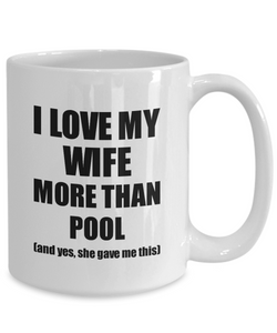 Pool Husband Mug Funny Valentine Gift Idea For My Hubby Lover From Wife Coffee Tea Cup-Coffee Mug