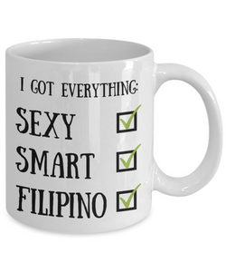 Filipino Coffee Mug Philippines Pride Sexy Smart Funny Gift for Humor Novelty Ceramic Tea Cup-Coffee Mug
