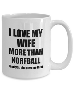 Korfball Husband Mug Funny Valentine Gift Idea For My Hubby Lover From Wife Coffee Tea Cup-Coffee Mug