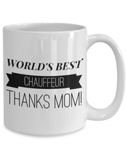 Load image into Gallery viewer, Worlds best chauffeur thanks mom mug-Coffee Mug