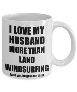 Land Windsurfing Wife Mug Funny Valentine Gift Idea For My Spouse Lover From Husband Coffee Tea Cup-Coffee Mug