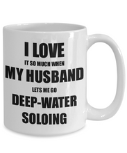 Load image into Gallery viewer, Deep-Water Soloing Mug Funny Gift Idea For Wife I Love It When My Husband Lets Me Novelty Gag Sport Lover Joke Coffee Tea Cup-Coffee Mug