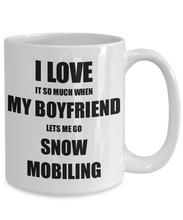 Load image into Gallery viewer, Snow Mobiling Mug Funny Gift Idea For Girlfriend I Love It When My Boyfriend Lets Me Novelty Gag Sport Lover Joke Coffee Tea Cup-Coffee Mug